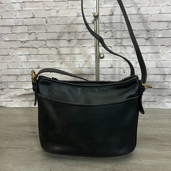 COACH (# 4143) Vintage Black Worth” Crossbody Bag